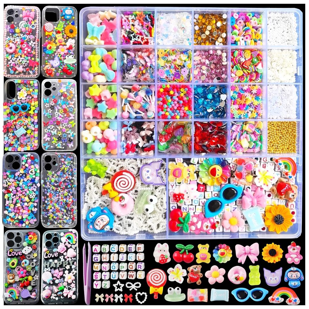 8205 Junk Case Charms Kit,Charms for Junk Cases,4800pcs Junk Phone Case